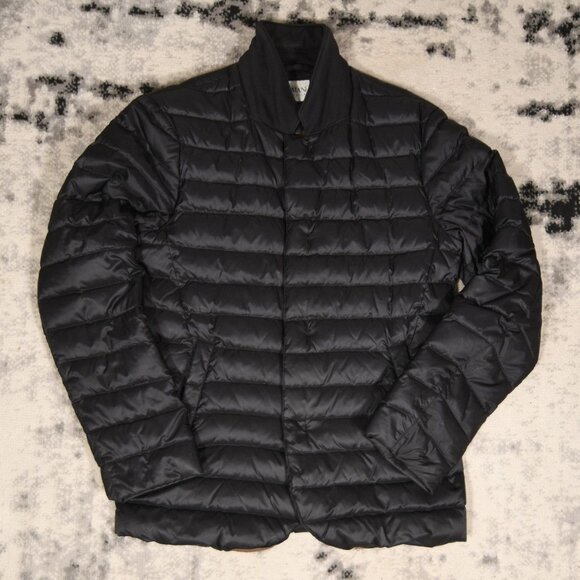 Armani Collezioni Black Mao Neck Down Quilted Jacket - Picture 3 of 12